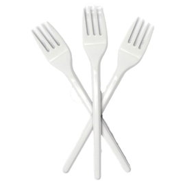 Widelec plastikowy biay 16cm 100szt
