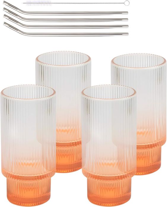 Szklanki 320 ml do napojow metalowe somki 4szt