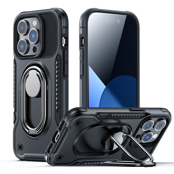 Etui do iphone 14 pro pancerny pokrowiec z podstawka uchwytem ring