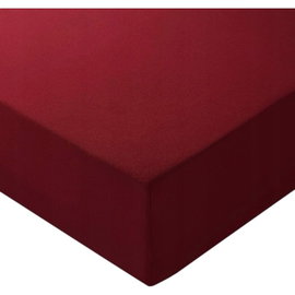 Przescierado z gumka 135x190 bawena burgundowe