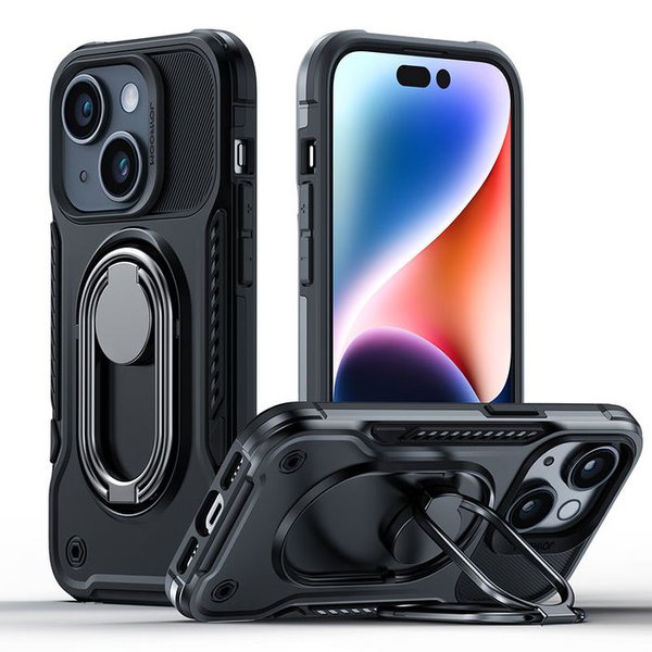 Etui do iphone 14 pancerny pokrowiec z podstawka uchwytem ring