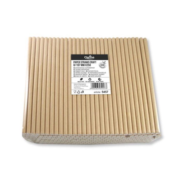 Somki biodegradowalne papierowe 20cm sr.8 250szt