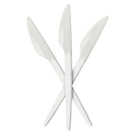Noz plastikowy biay 16cm 100szt