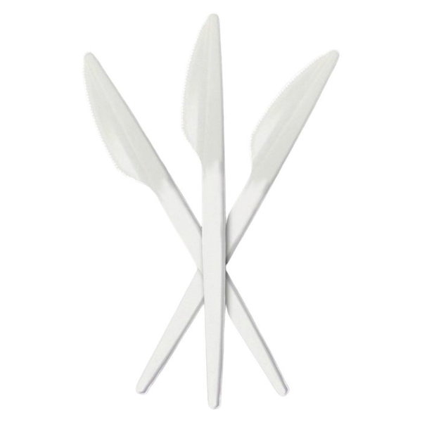 Noz plastikowy biay 16cm 100szt