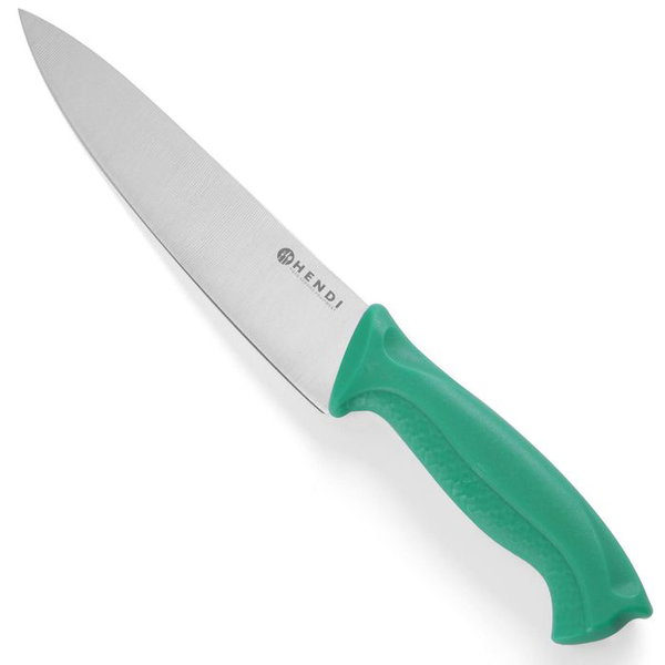 Noz kucharski do warzyw i owocow haccp 320mm - zielony - hendi 842614