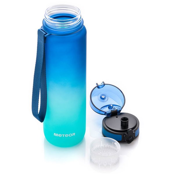 Bidon sportowy meteor 1000 ml niebieski/turkusowy