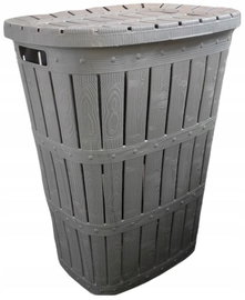 Kosz na bielizne 55 l wood - popiel
