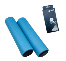 Chwyt rowerowy z gabki silikonowej 2szt. niebiesk