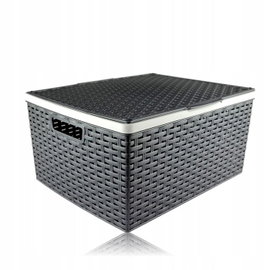 Koszyk z pokr. rattan 41x34x20