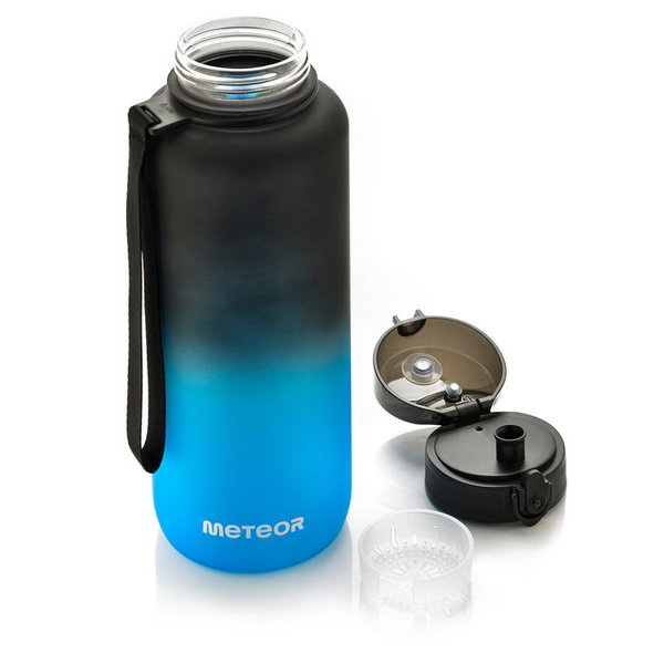 Bidon sportowy meteor 1500 ml czarny/niebieski