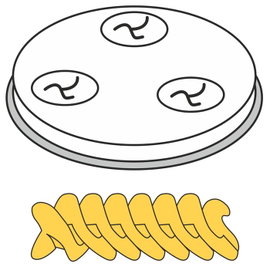 Koncowka sitko do wyrobu makaronu fusilli swiderki 5 otworow sr. 9