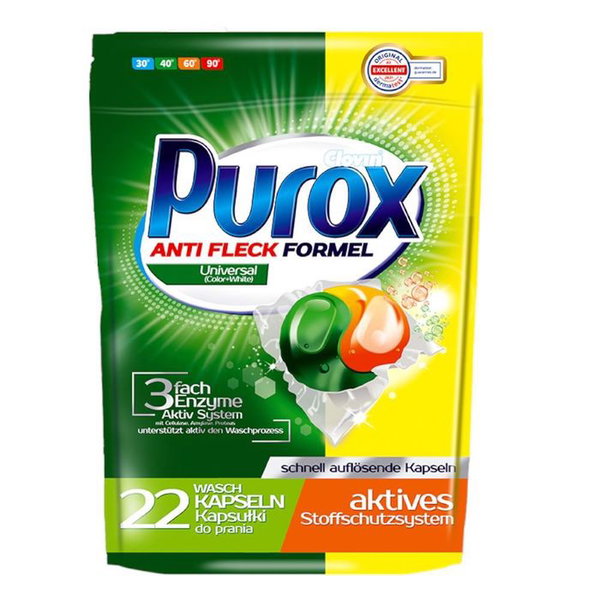 Clovin kapsuki do prania purox color white 22 szt