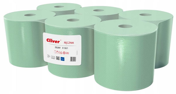 Recznik papierowy r cliver 130/1 zielony - 6 szt.
