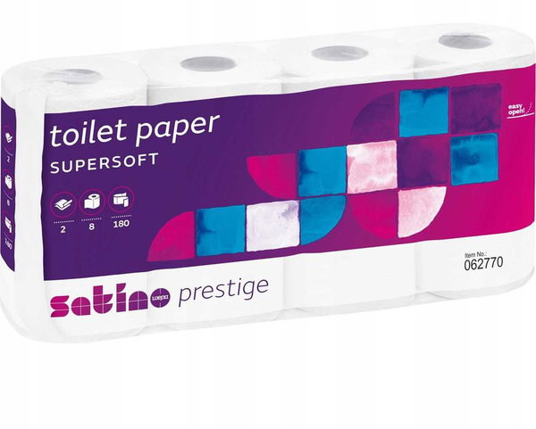 Papier toaletowy wepa satino prestige biay - 8 rolek
