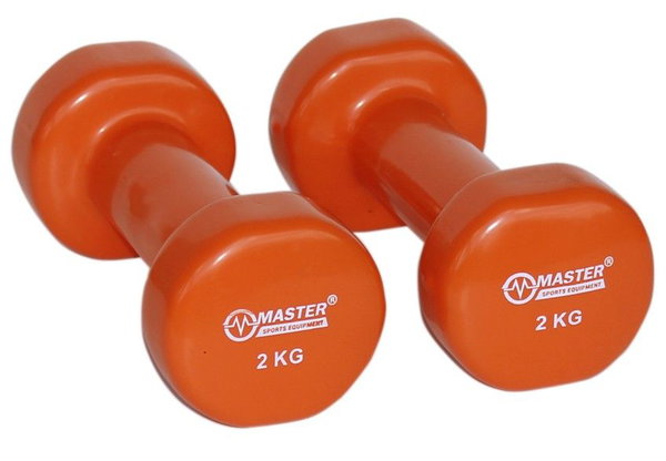 Hantle hantelki ciezarki winylowe 2 x 2kg master