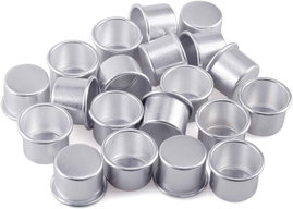 Swiecznik mini metalowy 2,7cm zestaw 20szt srebrny