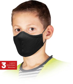 Maseczka wielokrotnego uzytku dla dzieci / czarna / mas-safer-kids b -