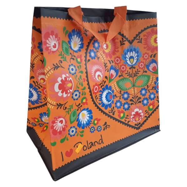 Torba na zakupy 24l 35x20x35 folklor 1szt pomaranc