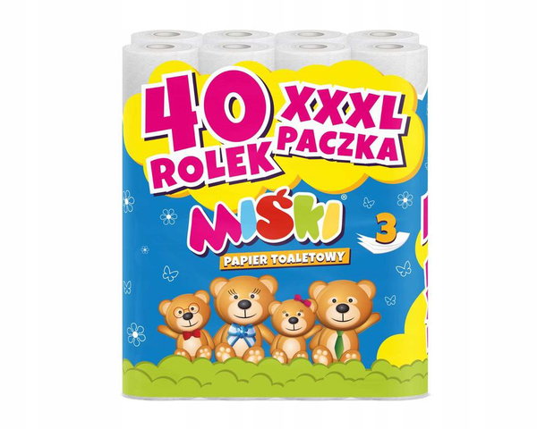 Papier toaletowy 40r miski 3w - 40 rolek