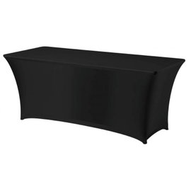 Obrus prostokatny bez prasowania 150x76 cm tkanina jersey czarny -