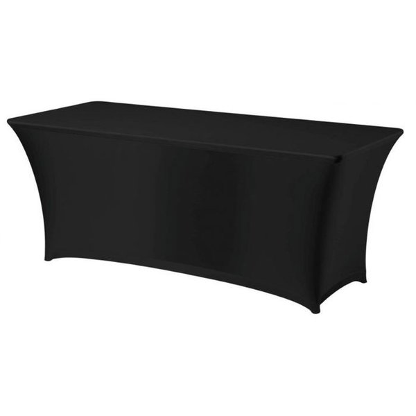 Obrus prostokatny bez prasowania 150x76 cm tkanina jersey czarny -