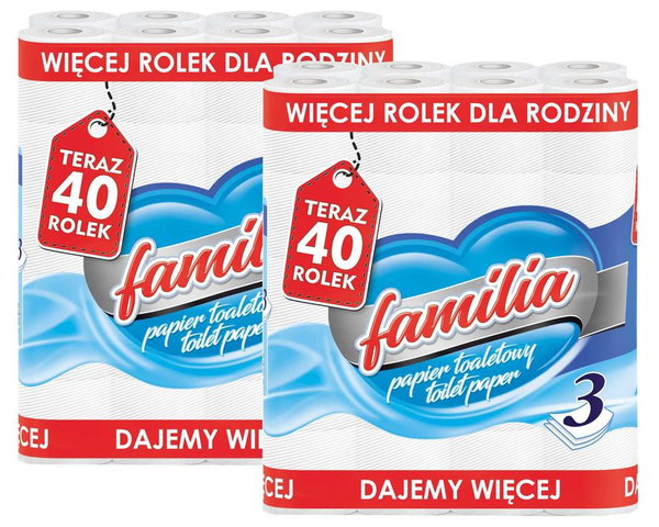 Papier toaletowy 40r familia 3w - 80 rolek