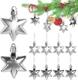 Bombki swiateczne ozdoby choinkowe gwiazdki 12 szt