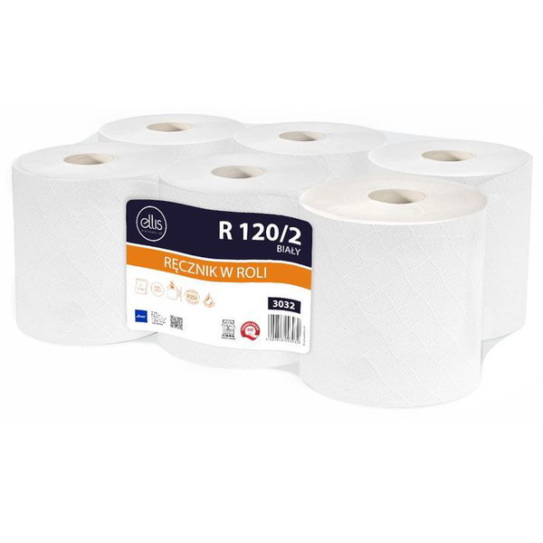 Recznik ellis professional r120/2 biay 6 rolek