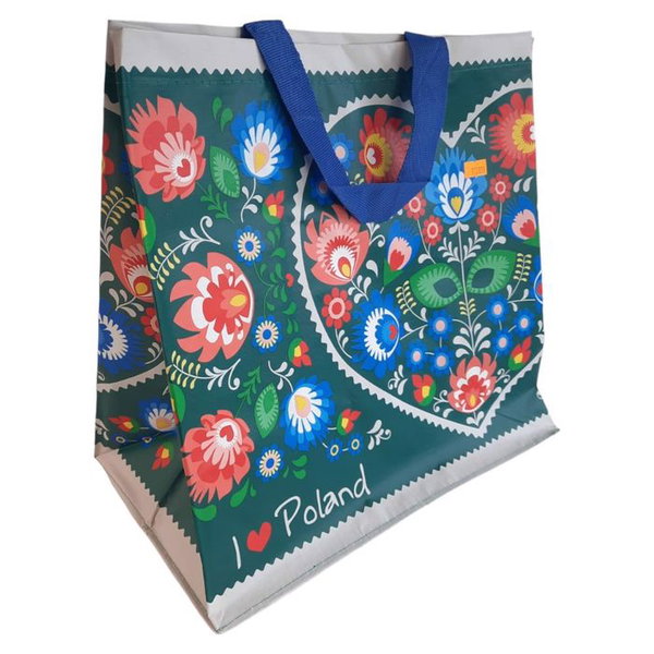 Torba na zakupy 24l 35x20x35 folklor 1szt malachit