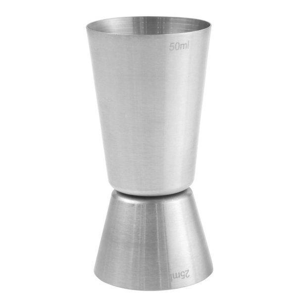 Miarka barmanska do alkoholu dwustronna stalowa 25 / 50 ml - hendi