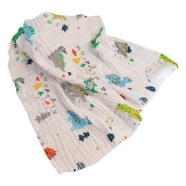 Kocyk niemowlecy pielucha pieluszka muslinowy 90x100cm