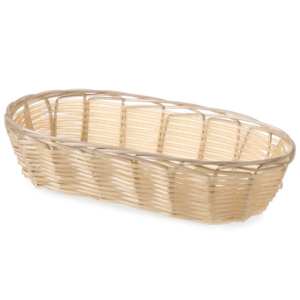 Koszyk na pieczywo z polirattanu owalny 225x110x60mm - hendi 426708
