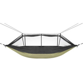 Hamak turystyczny 2 osobowy 270x140cm z moskitiera zielony