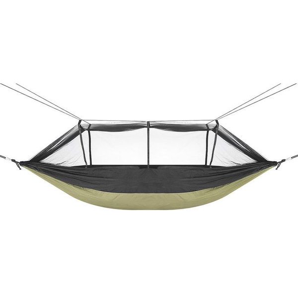 Hamak turystyczny 2 osobowy 270x140cm z moskitiera zielony