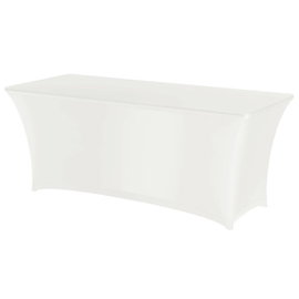 Obrus prostokatny bez prasowania 183x76 cm tkanina jersey biay -
