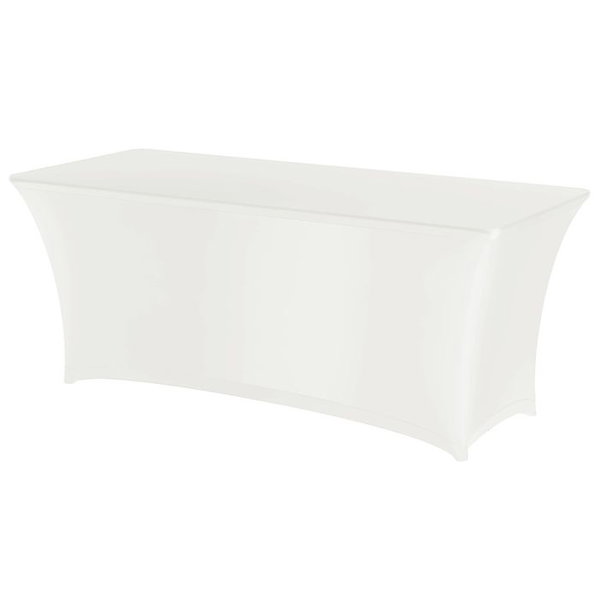 Obrus prostokatny bez prasowania 183x76 cm tkanina jersey biay -