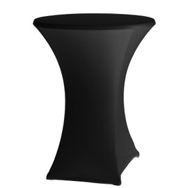 Obrus okragy bez prasowania sr. 80cm tkanina jersey czarny - hendi
