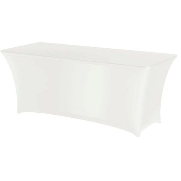 Obrus prostokatny bez prasowania 150x76 cm tkanina jersey biay -
