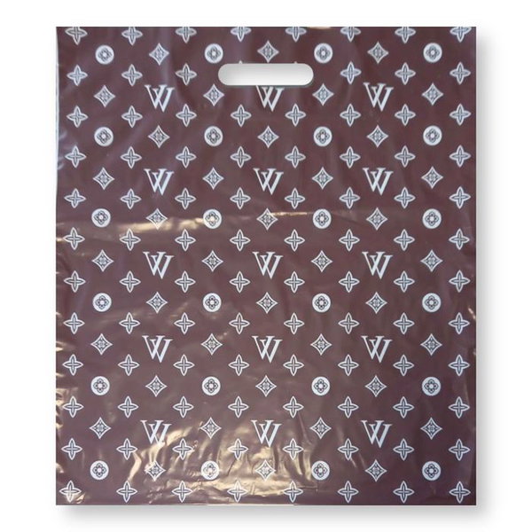 Reklamowka z uchem 39x44cm ld 50szt brazowa w