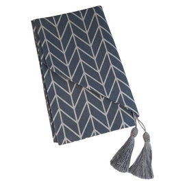 Bieznik obrus ozdobny baweniany z fredzlami szary