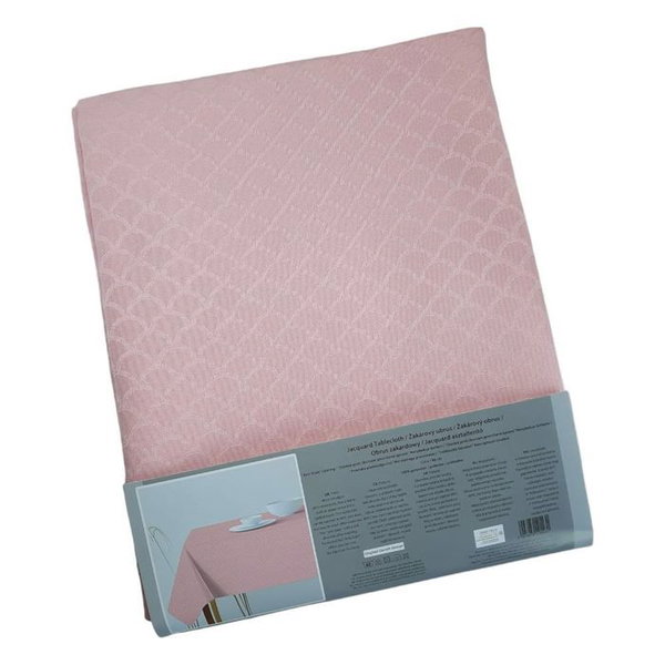 Obrus plamoodporny zakardowy 130x180 rozowy