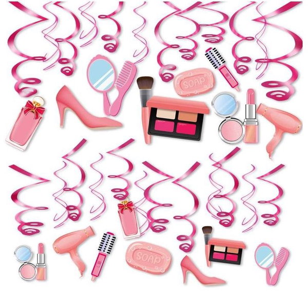 Qpout spa day party wiszace spiralne dekoracje wir