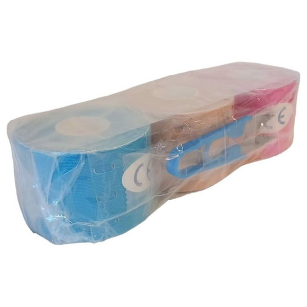 Tasma kinezjologiczna 3 rolki 5mx5cm + obcinaczks