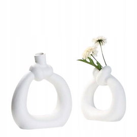 Wazon ceramiczny biay 2 szt