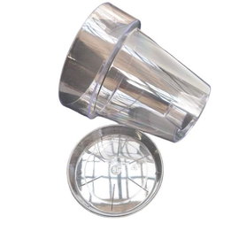 Doniczka z podstawka przezroczysta plastikowa 16 c