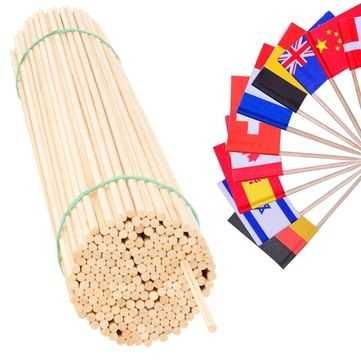 Patyczki do flag choragiewek drewniane bukowe 50cm/5mm 200szt