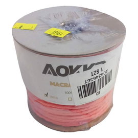 Lina sznurek przedza do makramy 100m 3mm rozowa