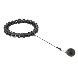 Hhw01 black hula hop z wypustkami i obciaznikiem hms