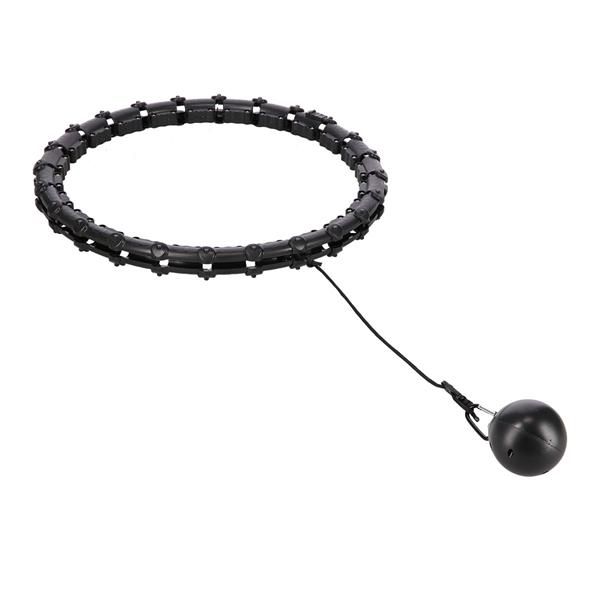 Hhw02 hula hop black z wypustkami i obciaznikiem hms
