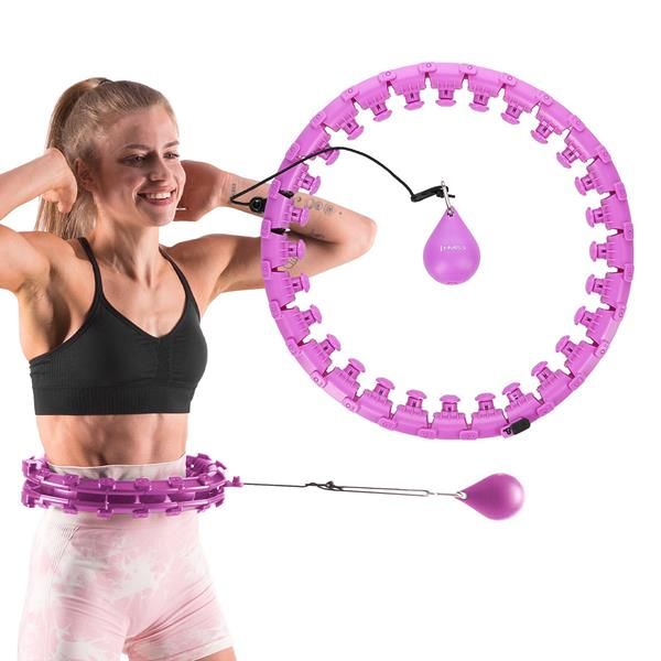 Hhw12 plus size hula hop violet z wypustkami i obciaznikiem hms